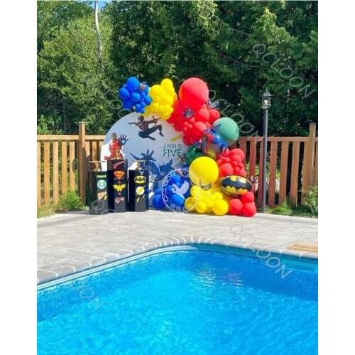 108Pcs Navy Blue Yellow Red Dark Green Garland Balloons Arch Happy Birthday Baby Shower Wedding Party Decor Balloon Arch Kit