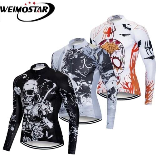 Weimostar Mens long sleeve cycling jerseys MTB bicycle tights Breathable Bicicleta Ropa Ciclismo bike clothing Bicycle Clothes