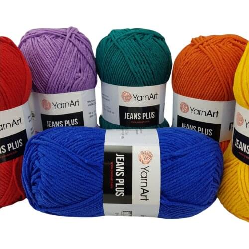 Yarnart Jeans PLUS Yarn %55 Cotton %45 PolyAcr 100gr-160mt Amigurumi Cardigan Sweater Shawl Blouse Home Textile Crochet Knitting
