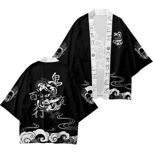 Plus Size 6XL 5XL 4XL Fashion Japanese Anime Robe Cardigan Women Men Harajuku Demon Slayer Cosplay Shirts Yukata Haori Kimono