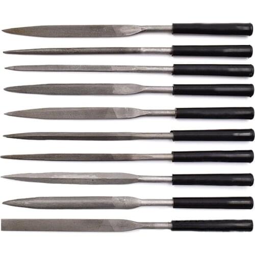 10PCS/set Tools Needle Files For Metal Glass Stone Jewelry Wood Carving Craft Sewing Hand Tool Various Shapes 3*140mm