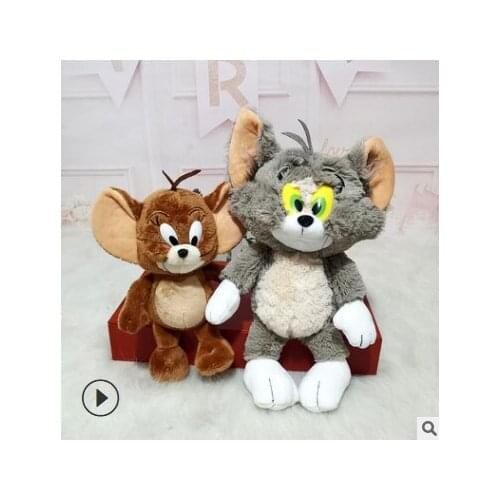 Free Shipping 40cm/25cm cat and mouse plush toy For Children Birthday Gift