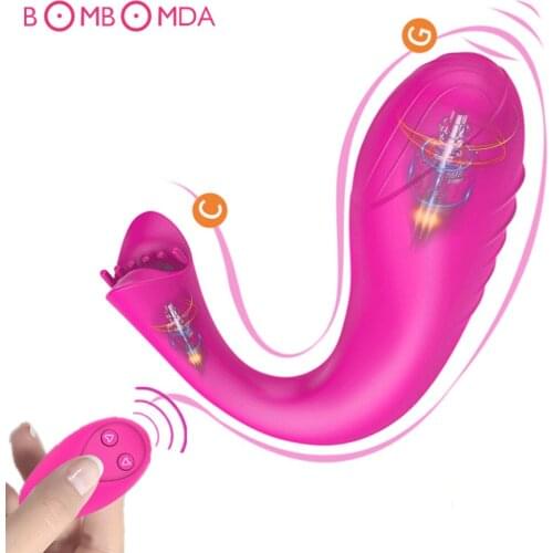 Wireless Vibrator Adult Toys For Couples USB Rechargeable Dildo G Spot U Type Panties Vibrator Double Vibrator Sex Toy For Woman