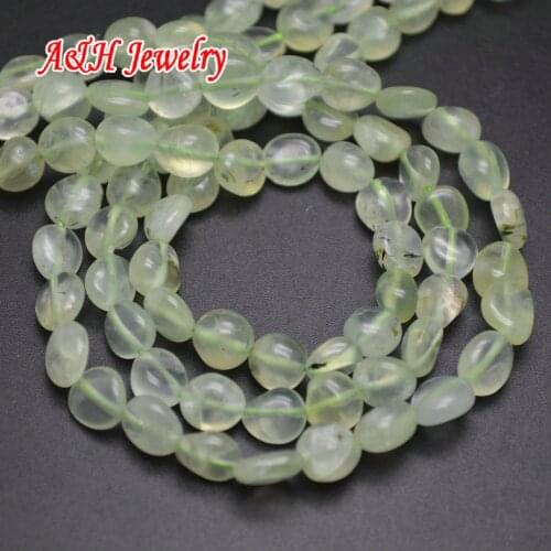 High Quality Natural Nugget Shape Green Color Semi-precious Stone Beads For Jewelry Making