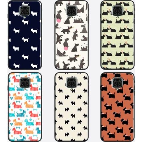 Scottish terrier pattern Case For Xiaomi Redmi Note 9 Pro 7 8 8T 9S Note 10 Pro Coque For Redmi 9T 9C 9A 8A 7A K40