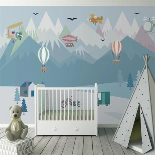 Beibehang Custom Geometric forest photo mural wallpapers for Childrens room decoration cartoon wallpaper bedroom TV background