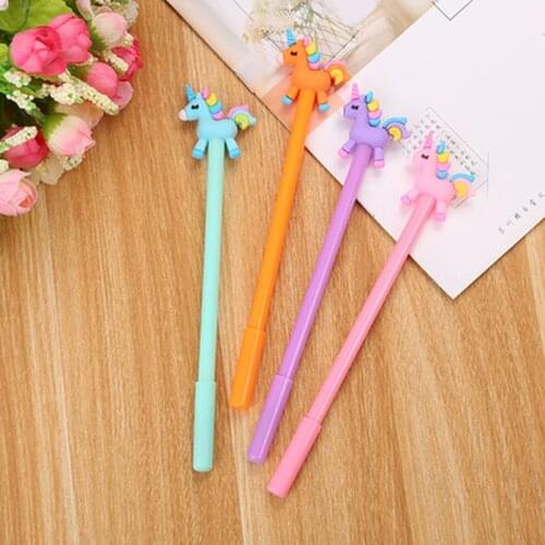 1pcs Unicorn Gel Pens korean Stationery Novelty Pen 0.5mm Cute Pens Cute Cartoon Student Writing Gel Pen Kawaii School Supplies
