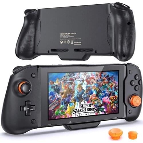 Gamepad for Nintend Switch Joycon Controller Handle Grip PD Double Motor Vibration Built-in 6-Axis Gyro with 3 Thumb Grips
