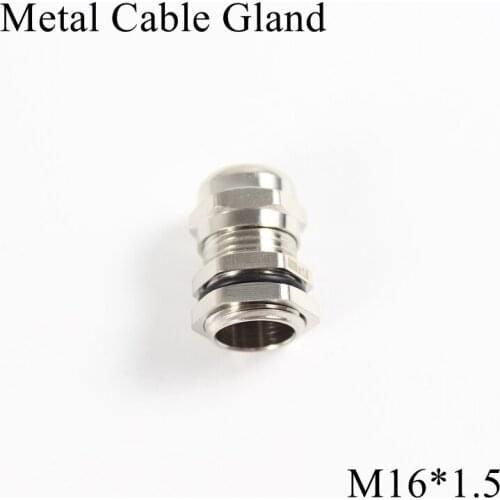 1piece/lot M16 Metal Cable Gland IP68 Waterproof Nickel Brass Connector Glands For 4-8mm Electric Wire M16*1.5 Copper Joint