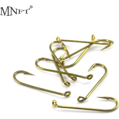 MNFT 200PCS/Lot 10# Copper Color Long Shank Fly Tying DIY Barbed Fish Hook Sharpened Hooks From Fly Tying Material