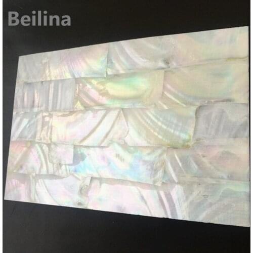 Natural white color freshwater shell laminate sheet veneer for home decoration materials and wood carved inlay 240mm*140mm