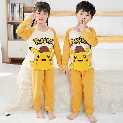 15 Style 2021 New Autumn Childrens Pyjamas For Boys And Girls Cotton Cartoon Kids' Tracksuit Home Wear Travel Casual Style