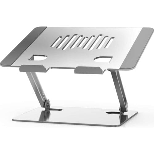 Laptop Stand, Ergonomic Adjustable Computer Riser for Desk, Aluminum Notebook Holder for Up to 16inch Laptops, Silver