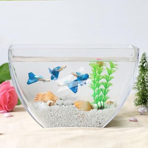 Transparent Glass Sea Fish Tank Integrated Molding Fish Tank Aquarium Home Living Room Decoration Thick Wall Hydroponic Vase