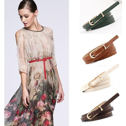 Q Adjustable Candy Color Belts For Women Decoration Women Belts Women Dress Strap Skinny Thin Waistband Clothing Accessories