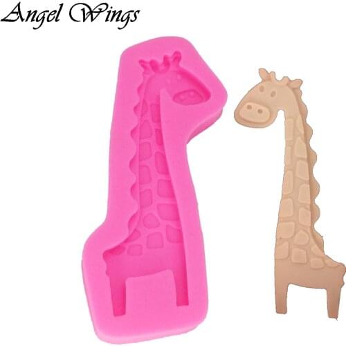 Animal giraffe elephant horse cattle modeling silicone Mold fondant clay mold chocolate cake decoration tools F1352