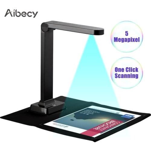 Aibecy X500 Document Camera Scanner for Teachers 5 Megapixel USB Portable Scanner Capture Size A4 with OCR File Barcode Scanning