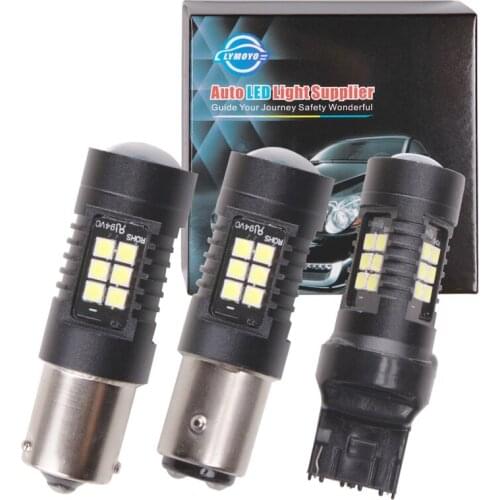 2pcs T20 7440 7443 1156 1157 W21W W21/5W BAY15D BAU15S LED Car turning signal LED Bulbs 3030 21Led Brake Reverse Light 12V
