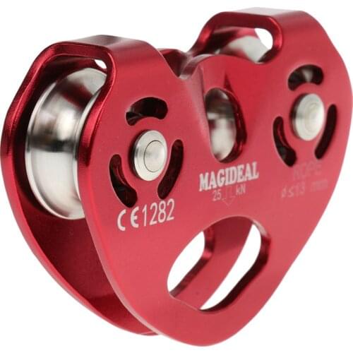 25KN Climbing Rock Zip Line Double Cable Trolley Rope Pulley Tree Arborist