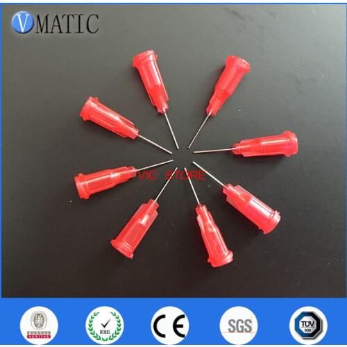 High Quality Best Selling Plastic Syringe Needle Tip 100Pcs 25G Red 0.5'' 1/2 Inch Length Glue Dispensing Needle Tips Nozzle