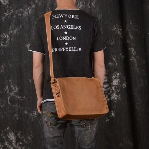 Genuine Leather Crossbody Bag Business Famous Brand Men Briefcase Messenger Bag Male Shoulder Bags Office Laptop Handbag