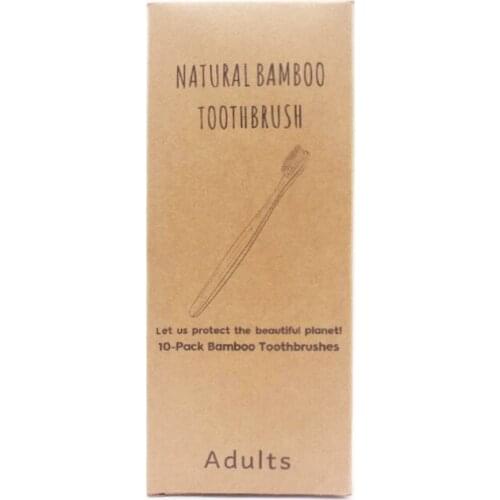 10PC/50PC Bristles Head Bamboo Toothbrush Wholesale Environment Wooden Rainbow Bamboo Toothbrush Oral Care Soft Bristle