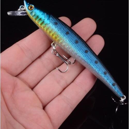 1pcs 11cm 11.4g Minnow Lure Hard Plastic Fish Artificial Bait for Fishing 3D Eyes Swimbait Crankbait Wobblers Fishing Lure Pesca
