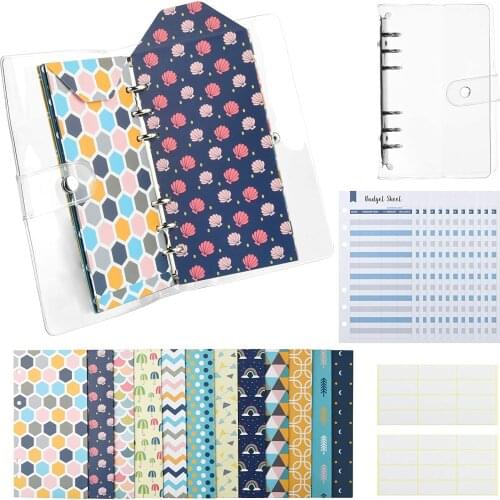 49Pcs Binder Cash Envelope System for Budgeting Envelopes Organizer Clear Budget Money Envelope and Expense Budget Sheets