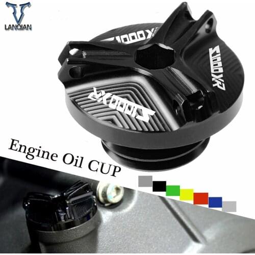 Motorcycle Accessories Aluminum Motorbike Engine Oil Cup Plug Sump Cap Cover Engine For BMW S1000 XR 2014 2015 2016 2017-2020