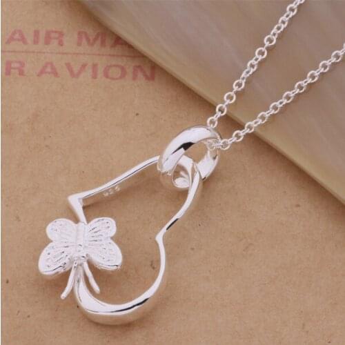 AN272 Hot sterling Necklace fashion jewelry pendant butterfly heart /gmkapdra aqwajida silver color