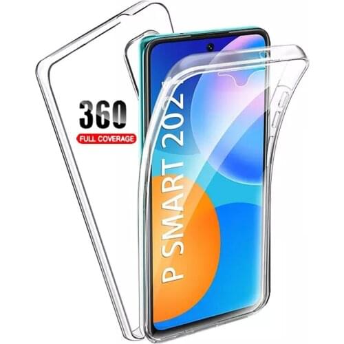 P Smart 2021 Case For Huawei P Smart 2021 360 Clear Double Cases P Smart 2020 TPU + Back PC Shockproof Silicone Full Cover Capa