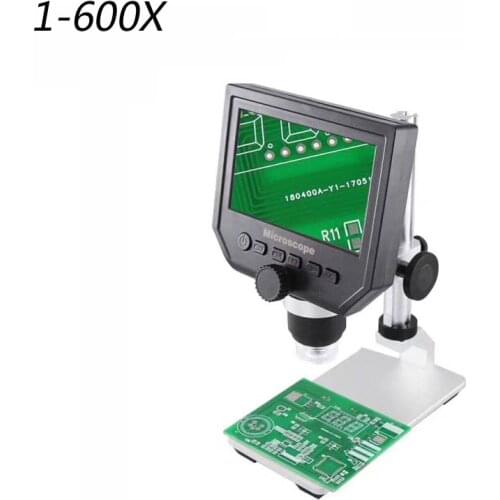 4.3" HD OLED Screen 1-600x 3.6MP USB Digital Electronic Microscope Portable 8 LED VGA Microscope For Pcb Motherboard Repair