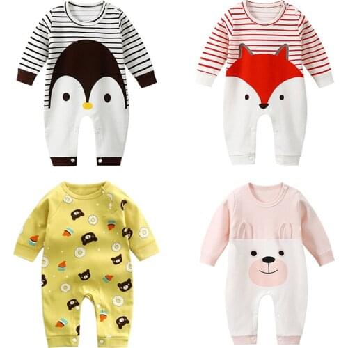 Newborn Baby romper cotton clothes Full Sleeve 1-18M infant cartoon animals clothes toddler costume bebe baby boy girl clothes