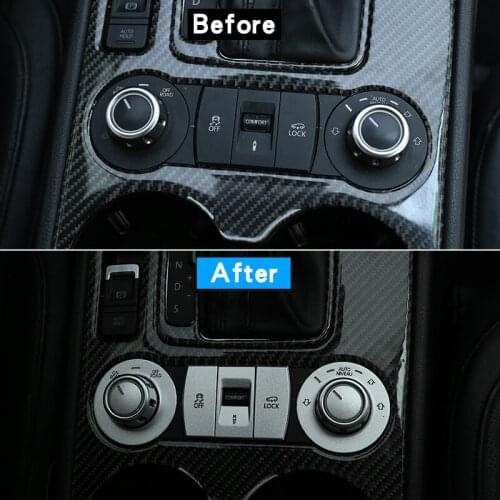 For 2011-2015 Volkswagen Touareg Suspension Adjustment Button Sticker Button Patch Alloy 7-Piece Set Car Accessories Interior