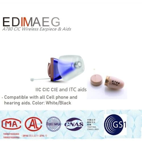 EDIMAEG A780 IIC CIC Hearing Aid & Wireless earpiece Mini Earbud Invisible Earphone Headsets (Only A780))
