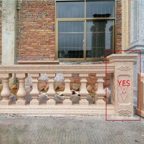 71cm/ 27.95in Mold Classic Plain Diamond Texture Cast in Place Balcony Gardening Concrete Roman Column Baluster Connection Mould