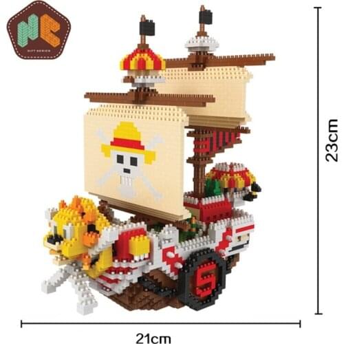 HC Blocks Big Size THOUSAND SUNNY Boat DIY Educational Building Toys Kids Gifts Black Pearl Ship Model Children Present 9035
