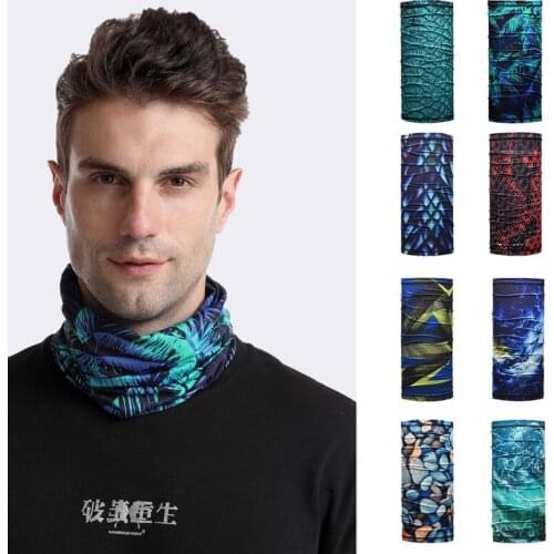 Ice Silk Cooling Magic Neck Gaiter Face Mask 3D Print Cycling Bandana Tube Scarf Sun Protection Sport Balaclava Headband