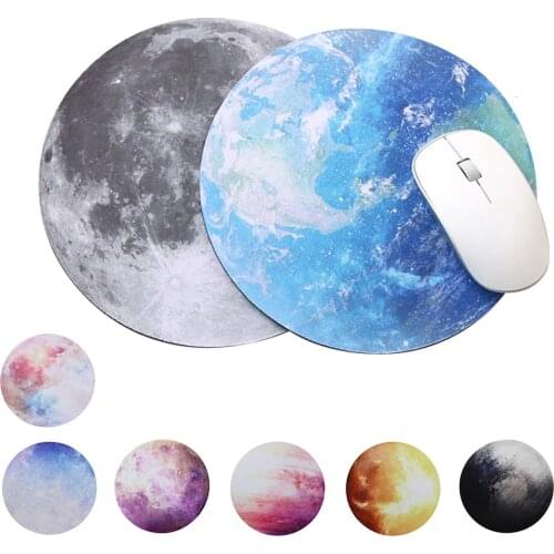 Round Mouse Pad Waterproof Non-slip Mouse Pad Office Gaming Mouse Pad Notebook Magic Planet Mouse Pad