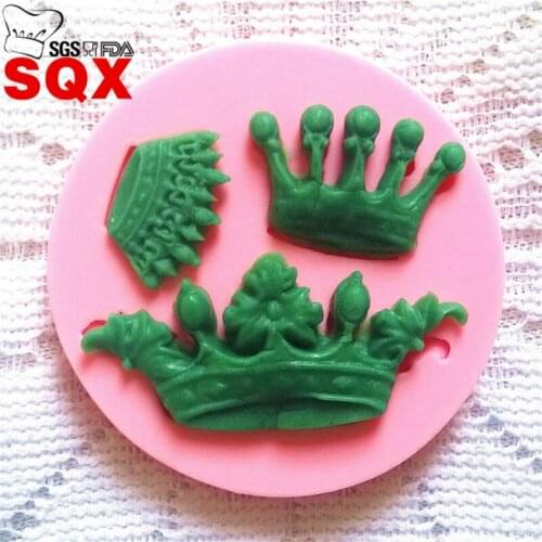 Mini Imperial Crown Silicone Mold Fondant Cake Decorating Baking Tools SQ1699