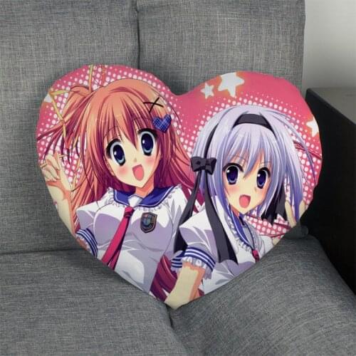 Custom Baka to Test to Shoukanjuu Heart Pillow Cover Custom Zipper Pillowcase Cover Wedding Home Office Decorative 1pcs custom