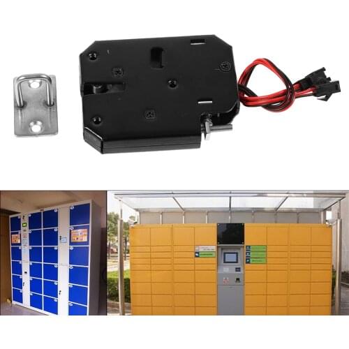 Small Electromagnetic Lock DC 12V 2A Electric Supermarket Smart Locker Electronic Lock Access Control Electric Lock Mailbox Lock