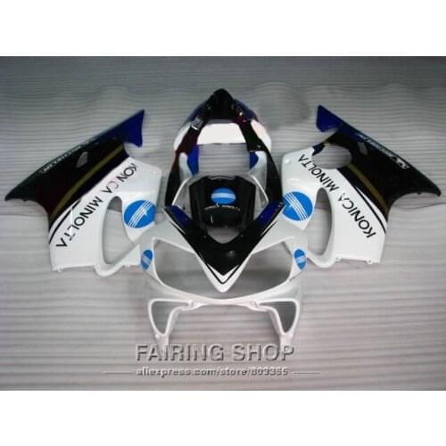 Abs Fairings for Honda CBR600 F4i 2001 2002 *2003 ( Blue white) 01 02 03 Injection fairing kit ll58