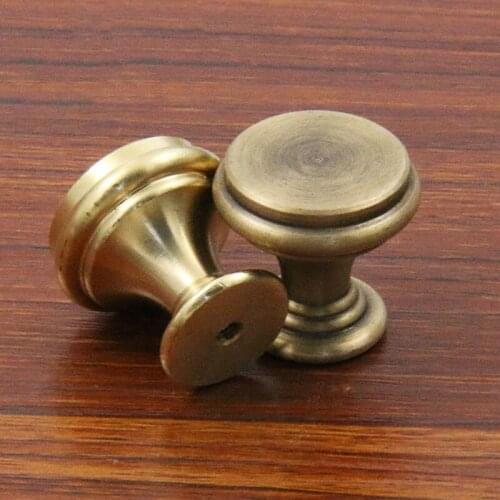 Free shipping Antique solid simple drawer knob furniture hardware bookcase wardrobe shoe door single hole handle round cone pull