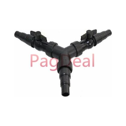 Water Flow Distributor 20mm 25mm 32mm 38mm Hose Convertor Adaptor 3 Ways With Adjustable Valves For Aquarium Pump Filter Hose