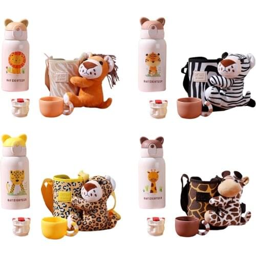 Portable Wide Mouth Thermos with Soft Sipper Drink Flask Safe Stainless Steel Cute Children Gift for Kids Durable