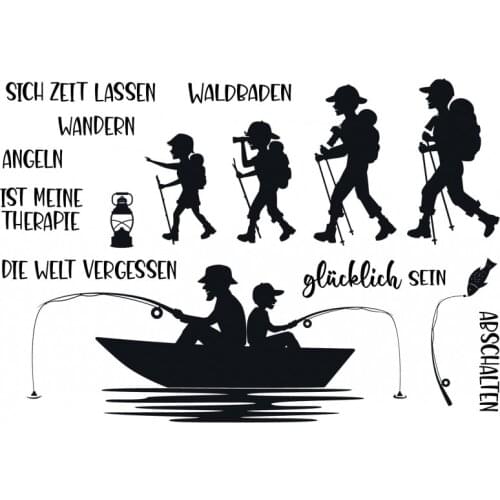 Sports boy with German Words Transparent Clear Silicone Stamp/Seal for DIY scrapbooking/photo album Decorative clear stamp