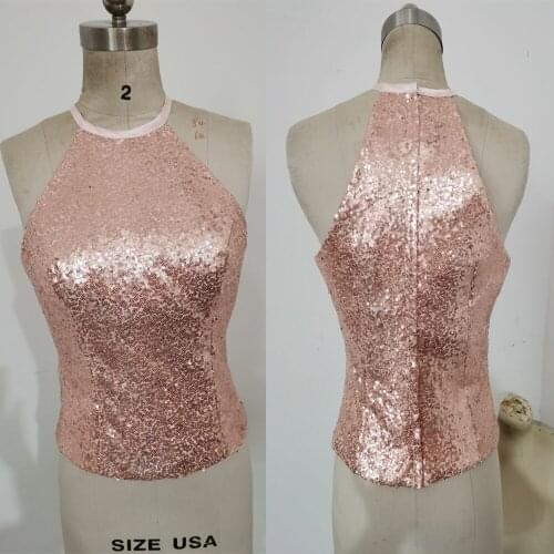 Halter wedding jacket Champagne Sequined Bridal bolero jackets for Prom Party Coat Bridal Jacket Custom Made