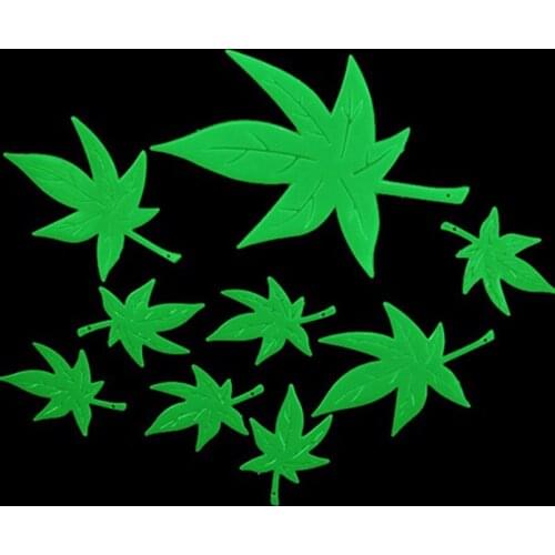 Maple leaf shape Luminous Star Stickers Bedroom Sofa Fluorescent Painting Toy stickers Glow in the Dark Toys for kids
