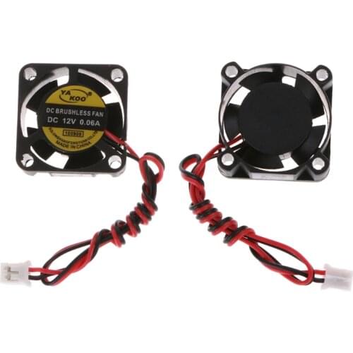 DC 12V 0.12A 2-Pin 25x25x10mm PC Computer CPU System Brushless Cooling Fan 2510